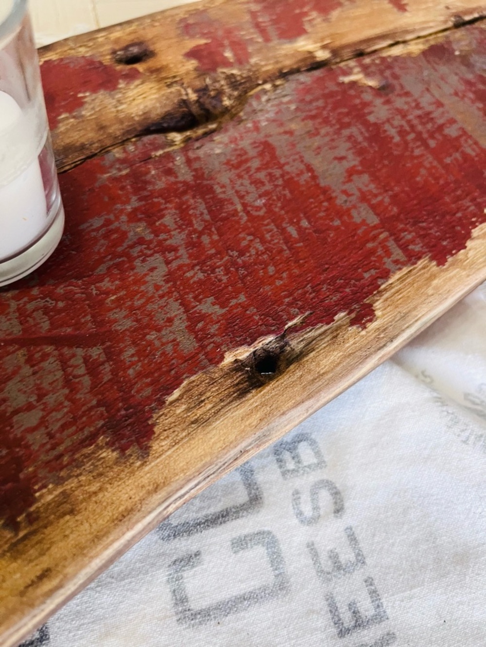 Rustic Barn Wood Long Raised Tray for Kitchen Island Centerpiece Mantle Decor - Picture 8 of 11